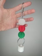 Zabawka dla ptaków z dzwoneczkiem i kulkami na zmianę