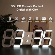 Zegar ścienny LED 3D Duży Cyfrowy z Pilotem