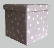 Pufa z miejscem do przechowywania 30x30 cm gwiazdki