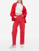 Spodnie damskie H&M DIVIDED cargo r. 38 M bojówki kieszenie bawełna 100%