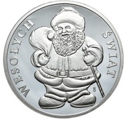 Srebrna moneta Święty Mikołaj Wesołych Świąt - srebrne opakowanie sztabka