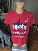Asics t-shirt męski M czerwony Marathon Manchester bieganie trening 
