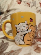 Kubek ręcznie malowany - Dwa kotki