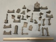 Cmentarz - jak Garden of Morr - makieta - ruiny - teren - druk 3D