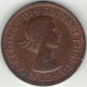 Wielka Brytania half penny 1/2 pensa 1957 - 25,4 mm - nr 1
