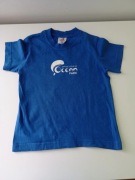 T-shirt niebieski bawełniany 110/116 Bawiąc edukuje ocean park kod737