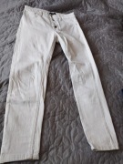 Spodnie białe jeansowe -Bershka