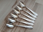 POSREBRZANE ŁYŻECZKI DO KAWY FILIŻANKI SZWECJA MONOGRAM