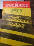 Instrukcja obsługi Vermona elektryczne organy, syntezator ET6-2 NOWA PRL ! 