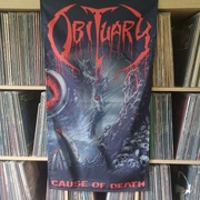 ]:-) OBITUARY - NOWA DUŻA FLAGA - 50 X 90 CM - DEATH METAL - 2