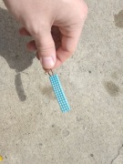 Spinka do włosów z plastiku plastikowa zapinka niebieska PRL kolekcja