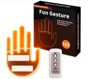 Ręka LED na tylną szybę samochodu SygnalizatorFUCK