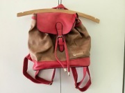 Nowy plecaczek czerwono brązowy