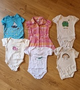 Zestaw na lato dla dziewczynki body sukienka 68 74 