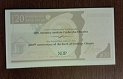 Polska 20 złotych 2009 Chopin 