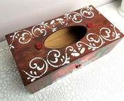 Prezent oryginalny chustecznik handmade pudełko dla NIEJ boho Mikołajki