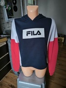 Fila bluza damska z kapturem S granat czerwona biała cropped