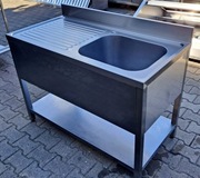 ZLEW 1 KOMOROWY Z PÓŁKĄ - DUŻY ZLEW - 120/60/85 CM - M.1045.N