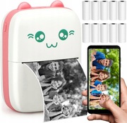 MINI DRUKARKA PRZENOŚNA TERMICZNA DO ZDJĘĆ DRUKUŚ DLA DZIECI ZESTAW XXL