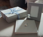 Prezent ramka i album dla dziecka baby shower, chrzciny, roczek 