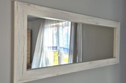 Prostokątne lustro w drewnianej ramie 150 x 60 cm 