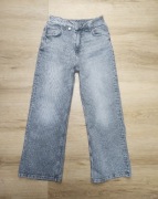 H&M spodnie jeansowe baggy szare r.140