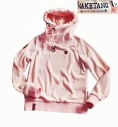 Naketano fajna pudrowa polarowa bluza r.M/L