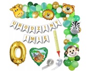 Girlanda balonowa SAFARI na każde urodziny 1 do 9 + imię