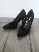 Czarne lśniące szpilki, rozmiar 37