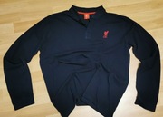 F. C. Liverpool - siwetny granatowy longsleeve z kołnierzykiem roz. XL