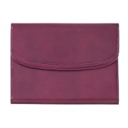 BIWUAR MULTI ORGANIZER AKTÓWKA A4 TECZKA SKÓRZANA NATURALNA kolor Fioletowy