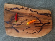 Deska do serwowania lity orzech potraw serów