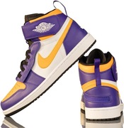 Nike Air Jordan 1 Hi FlyEase LA Lakers rozmiar 45.5 wkładka 29.5 cm