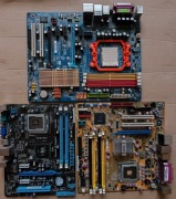 złom komputerowy 3 płyty ASUS P5G41T-M  ASUS P5K-V M GIBYTE GA-M 57SLI-S4  