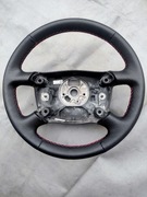 Kierownica Audi A4 B6,A3 8L,A3 8P,A6 C5,A2 obszyta nowa skórą nici czerwone