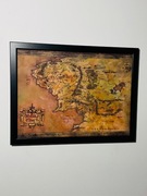 Plakat w ramce mapa The Lord of the Rings Władca Pierścieni prezent