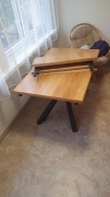 Stół loftowy rozkładany 140x90+2x40 pająk