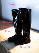 Kozaczki lakierowane rozm 38 klasyczne oficerki