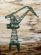 Obraz abstrakcyjny, żuraw, dźwig M3, Gdańsk