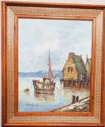 Olej na płótnie, Kuter, 41x51 w ramie 59x69cm.