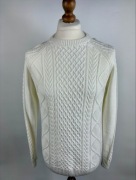 Sweter PRIMARK L Biały Śmietankowy Unisex Bawełna Klasyk Casual