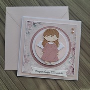 Personalizowana kartka na roczek i Chrzest Święty, ręcznie robiona