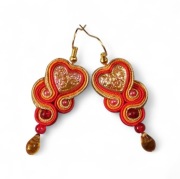 Kolczyki sutasz Nane Sutasz serca walentynki 