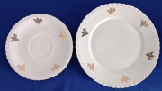 PIĘKNA PORCELANA THUN BOHEMIA TALERZ DESEROWY+SPODEK