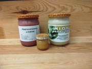 Miód kremowany z maliną ,miód akacjowy ,zestaw 2 x 650g