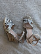 Eleganckie buty sandały na koturnie New Look Wide Fit 39 skóra węża