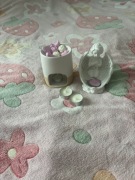 Zestaw zapachowy handmade – kominek + woski + 4 tea light | Zapach lawendy