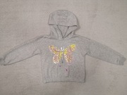 Szara bluza z kapturem w magiczne cekiny motyl motylek Primark 116