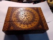 stare pudełko góralskie cepelia z czasów prl duże