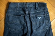 ARMANI JEANS Czarne W30/L32 Denim Comfort Męskie Slim Fit Wygodne